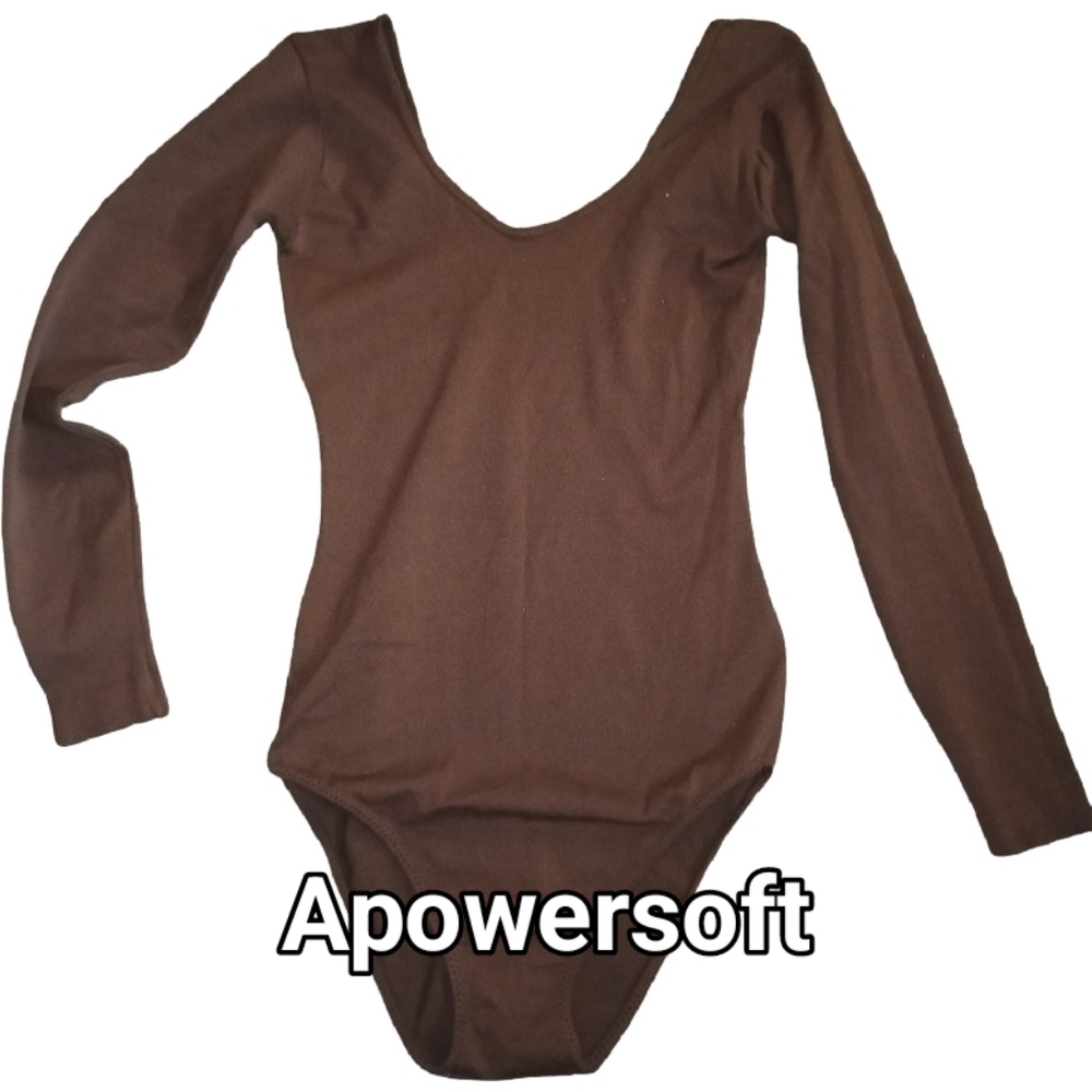 Brown Scoop Neck Bodysuit (0566)